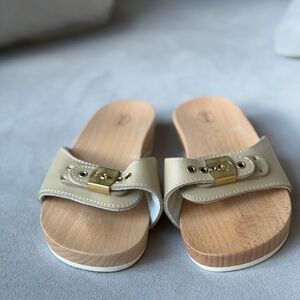 Women's Beige Slide Sandals